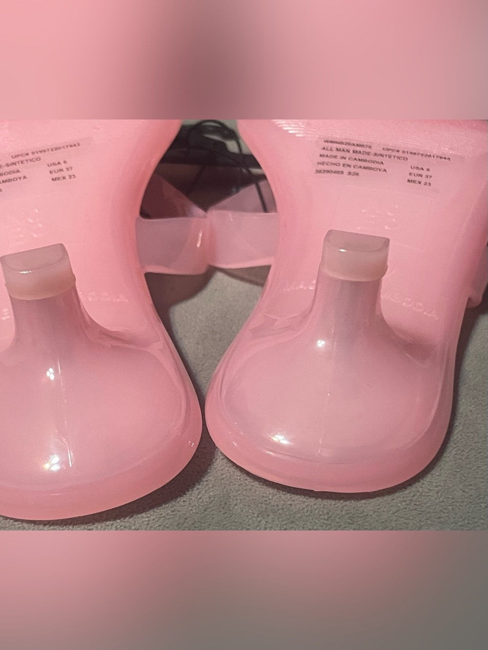 No Boundaries Pink Jelly Kitten Heel Flip Flop Sandals Women’s Size 6 NWT - Picture 12 of 12